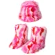 Colorful Fuzzy Fisherman's Hat + Warm Snow Boots NGZR-333