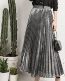 High Waist Pleated Long Skirt GXRF-Y30