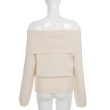 One Shoulder Knits Sweater GWEN-JMIC43926