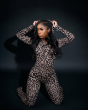 Leopard Print Long Sleeve Pants Suit YWXS-K25L1251