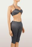 Polka Dot Print Sling Two Piece Pants Set YWXS-K25L1219
