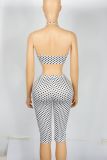 Polka Dot Print Sling Two Piece Pants Set YWXS-K25L1219