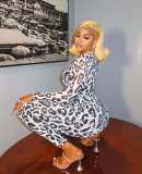 Leopard Print Two Piece Pant Set YWXS-K25L1491
