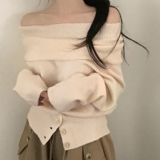 One Shoulder Knits Sweater GWEN-JMIC43926