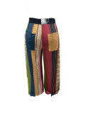 Colorful Print Wide Leg Pants GXKQ-SK250301