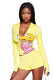 Hooded Print Coats Two Piece Shorts Set YWXS-K25L1162