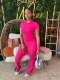 Short Sleeve Yoga Pants Suit YWXS-K25L1314