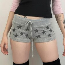 Five-pointed Star Print Knits Short GWEN-JWJP45751