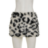 Sexy Patchwork Fuzzy Skirt GWEN-JWFD39827