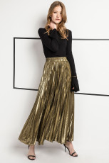 High Waist Pleated Long Skirt GXRF-Y30