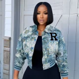 Fashion Print Long Sleeve Short Jackets ZSD-0722