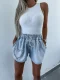 Rhinestone Denim Shorts GXRF-QC110