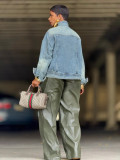 Stand Collar Denim Jackets GYLN-8755