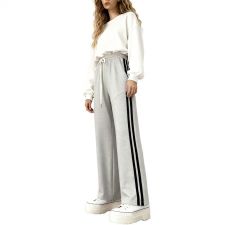 Plus Size Loose Stripe Patchwork Pants YIM-6671