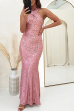 Sleeveless Sequin Maxi Dress GXRF-QC094