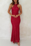 Sleeveless Sequin Maxi Dress GXRF-QC094