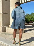 Loose Gradient Denim Mini Dress GYLN-8040