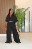 Solid Color Half Sleeve Pant Suit GTYZ-7589