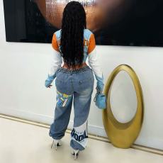 PU Leather Print Jackets YNSF-8012