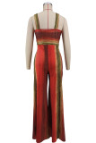 Deep V Neck Print Maxi Dress XHXF-472