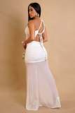 Solid Color Single Shoulder Maxi Dress GTYZ-7590