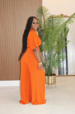 Solid Color Half Sleeve Pant Suit GTYZ-7589