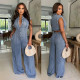 Sleevleess Denim Jumpsuit LX-8603