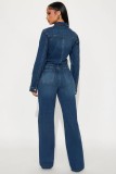 Long Sleeve Denim Jumpsuit LX-6071