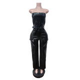 Wrap Chest Tie Up Jumpsuit MEM-88670
