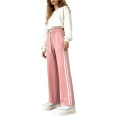 Plus Size Loose Stripe Patchwork Pants YIM-6671