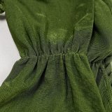 Solid Color Wrap Chest Two Piece Skirt Set GTYZ-7584