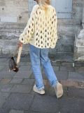 Hollow Out Long Sleeve Sweater GZYF-1195