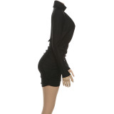 Solid Color Mini Dress XEF-K23D83894