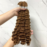 Human Hair Natural Hair Bundle Deep Wavy Wig JFDX-69852