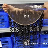 Transparent Lace Human Hair Frontal Closure Wigs JFDX-30481