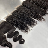 Transparent Lace Human Hair Frontal Closure Wigs JFDX-30481