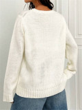 O Neck Print Knits Sweater GZYF-1060