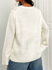 O Neck Print Knits Sweater GZYF-1060