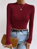 Long Sleeve Plaid T Shirt GZYF-1052