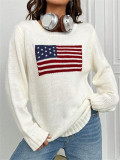 O Neck Print Knits Sweater GZYF-1060