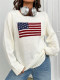 O Neck Print Knits Sweater GZYF-1060