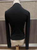 Long Sleeve Ruched T Shirt GZYF-1007