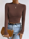 Long Sleeve Plaid T Shirt GZYF-1052