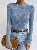 Long Sleeve Plaid T Shirt GZYF-1052