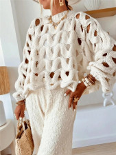 Hollow Out Long Sleeve Sweater GZYF-1195