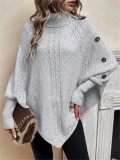 Bat Sleeve High Collar Sweater GZYF-1069