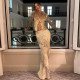 Fur Neck Print Two Piece Skirts Set XEF-K25S84126