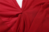 Single Shoulder Long Sleeve Maxi Dress XEF-K25D82042