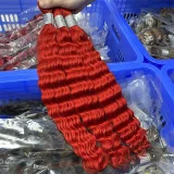 Human Hair Natural Hair Bundle Deep Wavy Wig JFDX-69852