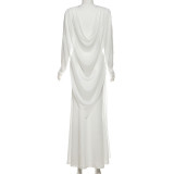 Irregular Mesh Maxi Dress XEF-K25D84628